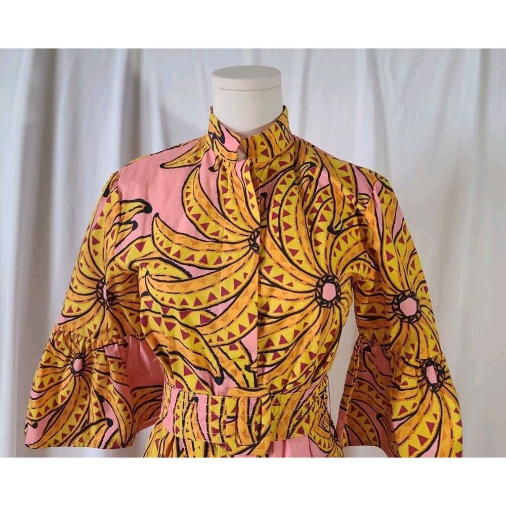Anthropologie Farm Rio Womens Banana Floral Mini Dress XS New - Picture 5 of 8